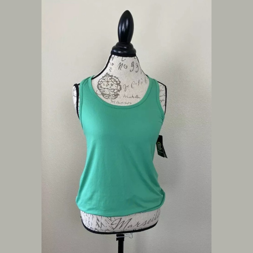 Champion Duo Dry Womens Small Green Tank Top Racerback Activewear Shirt